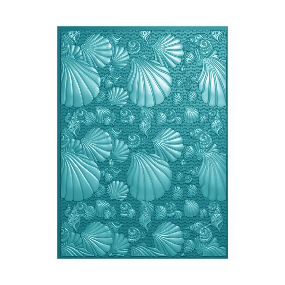 Новая папка с 3D тиснением в виде ракушки инструменты для скрапбукинга материал