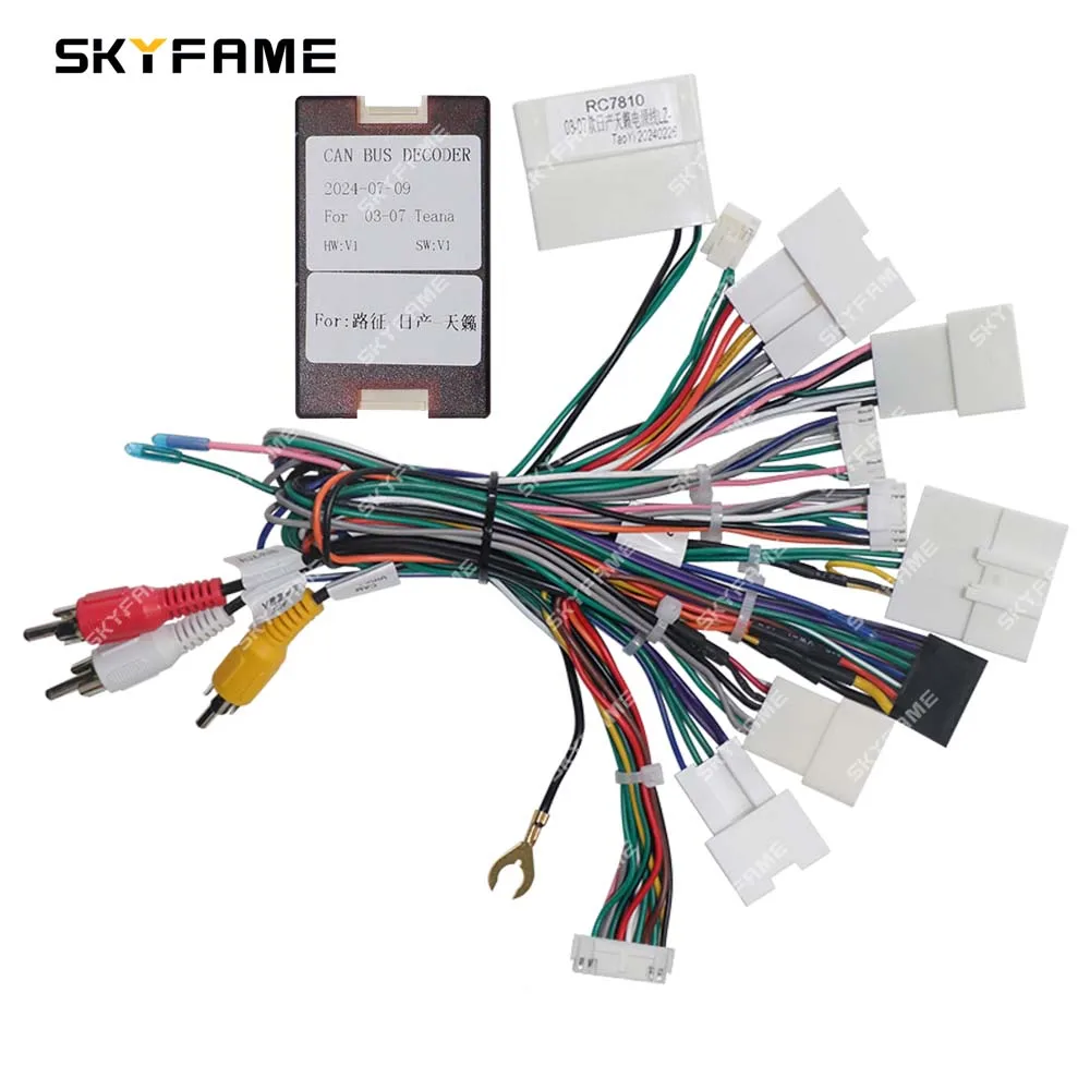 

SKYFAME автомобильный 16-контактный жгут проводов адаптер Canbus Box декодирование Android радио кабель питания для Nissan Teana