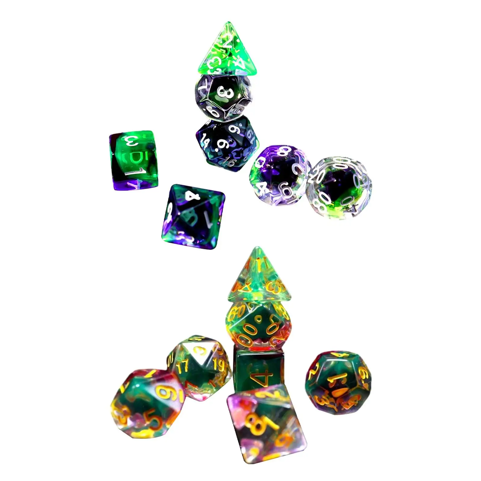 7 шт., многогранные кубики для игральных игр