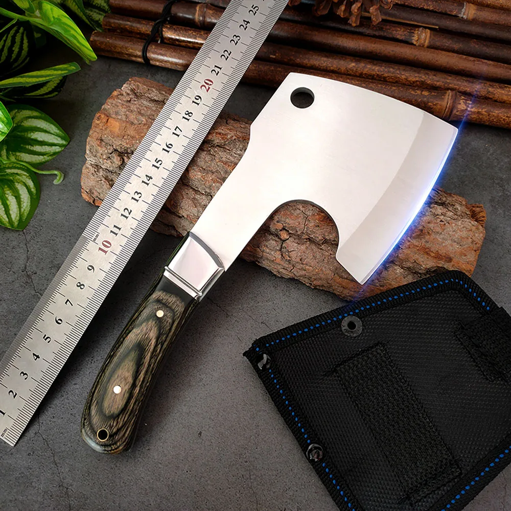 

Stainless Steel Survival Hunting Hatchet Camping Mini Axe With Cover Axe Broad Tomahawk Bone Cutting Vegetable Meat Knife