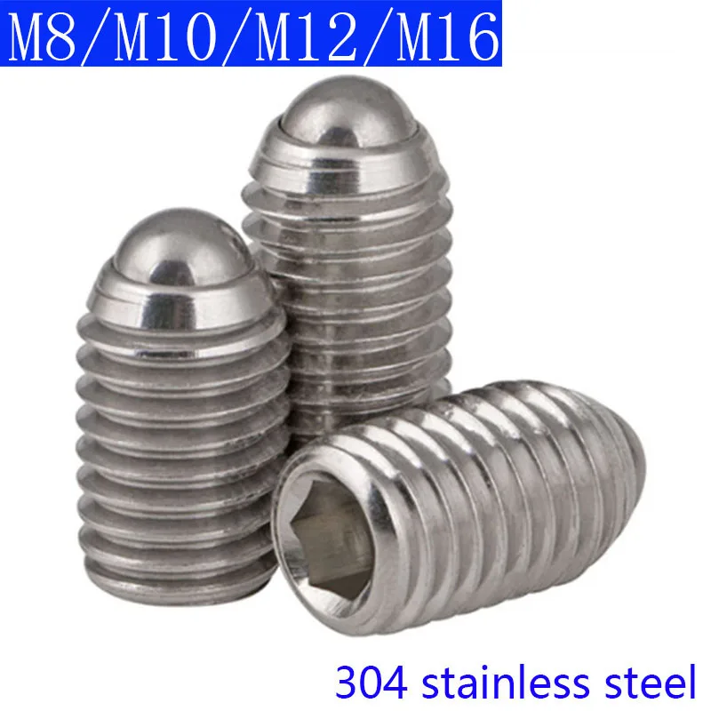 

M8 M10 M12 M16 304 stainless steel Grub Screws Spring Ball Point Socket Set Grub Screws