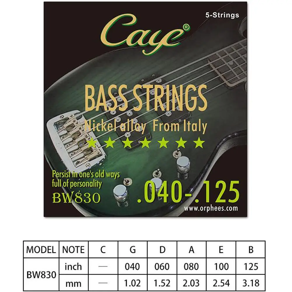 Струны CAYE 4/5/6 шт. набор струн для басов шестигранные из нержавеющей стали внешний