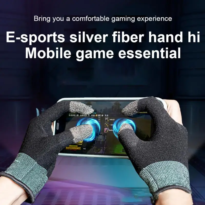 

Sensitive Touch Screen Fingertips Gloves Cover For Pubg Non-scratch Thumb Sleeve Gloves Sweat Proof Anti Slip For Gamer 1pair