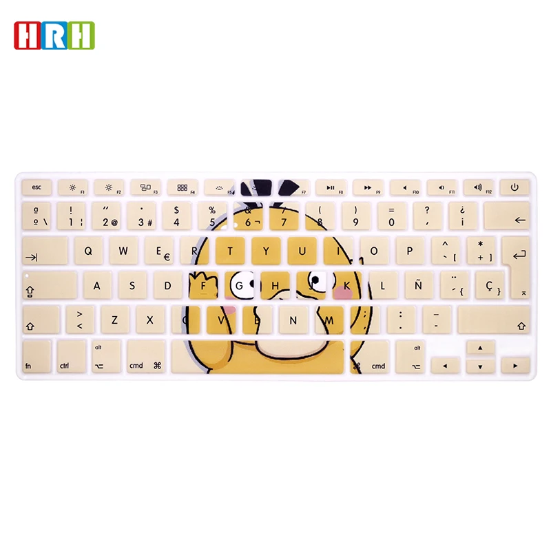 HRH Spanish 3D Painted design Silicone Keyboard Cover laptop skin Protector for Macbook Air Pro 13 15 Retina thin EU Version | Компьютеры