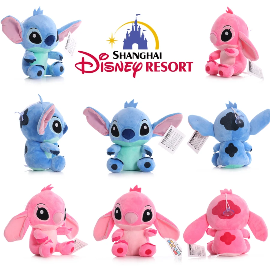 

Disney Cartoon Blue Pink Stitch Plush Dolls Anime Toys Lilo and Stitch 20CM Stich Plush Stuffed Toys Christmas Gifts for Kids