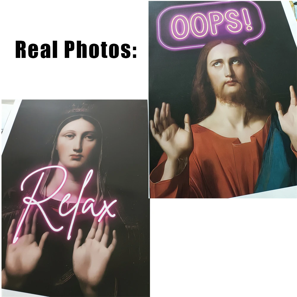 Розовый неоновый плакат