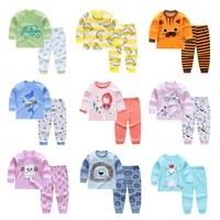 infant baby boys girls cotton long sleeved pajamas toddler unisex kids autumn winter cotton clothing sets dinosaur sleepwear