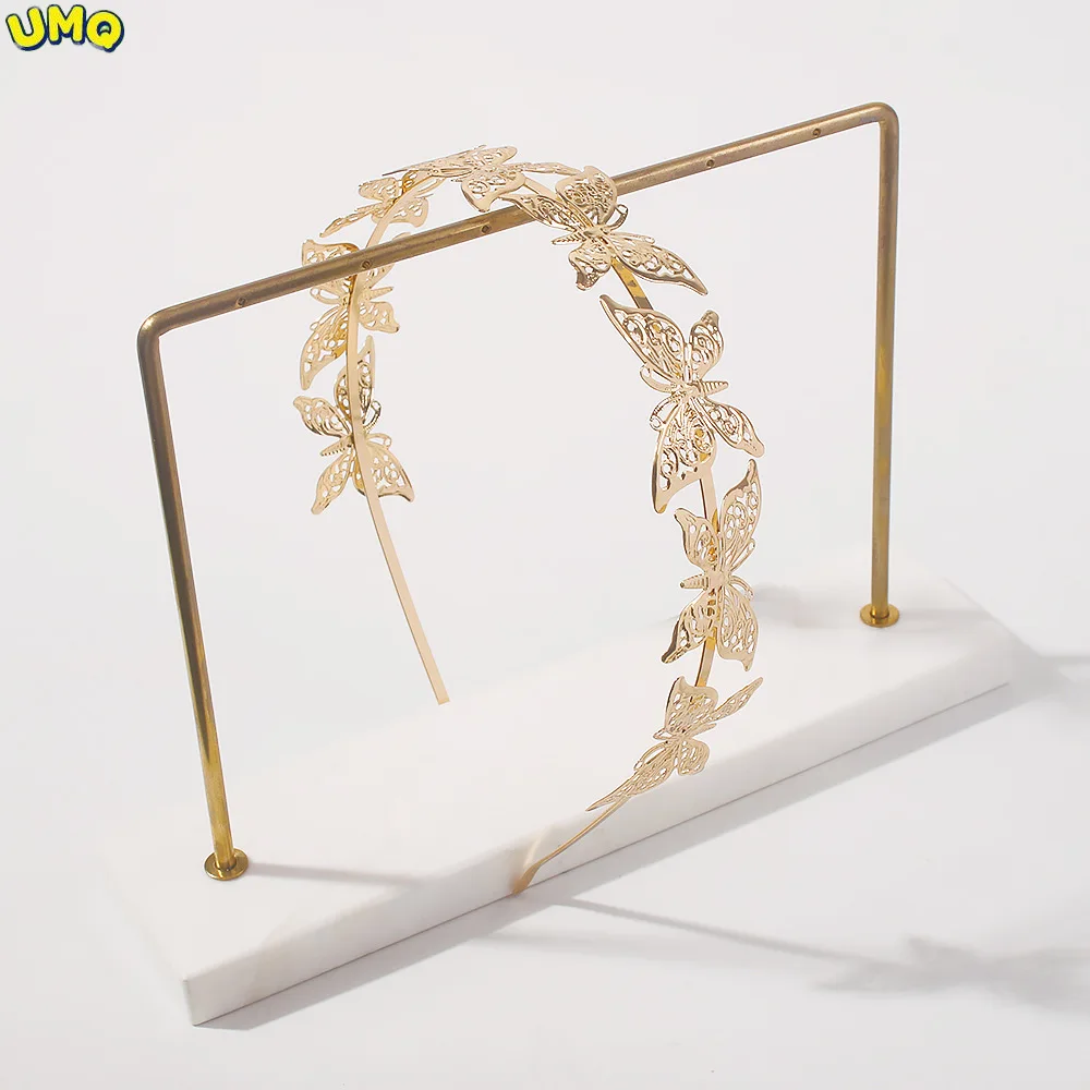 

F2557 New Style Hair Hoop French Romantic Light Luxury Butterfly Fairy Hair Ornament Show Street Clap Head Hoop Gifts