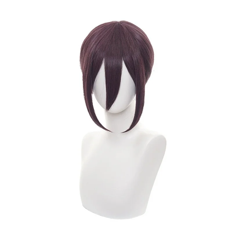 

Anime Chainsaw Man Reze Cosplay Dark Purple Wig Heat-resistant Fiber Hair + Wig Cap Halloween Party Role Play Girls Women