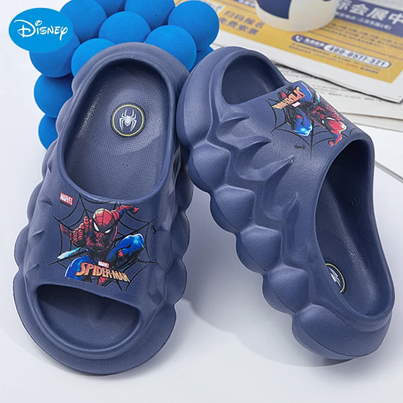 

Anime Spiderman Soft Slippers Kids Summer Cartoon Figures Captain America EVA Non-slip Beach Outdoor Flip Flops Boys Girls Gifts