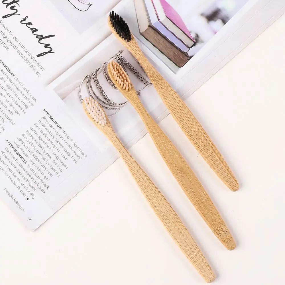 

Fashion Rainbow Multi-colors Bamboo Products Oral Care Eco-Friendly Bamboo Toothbrush Soft Fibre Hair Teeth Brush