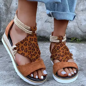 Summer Sandals For Women 2022 New Retro Wedge Platform Shoes Fashion rhinestones Casual open toe Pee in Pakistan