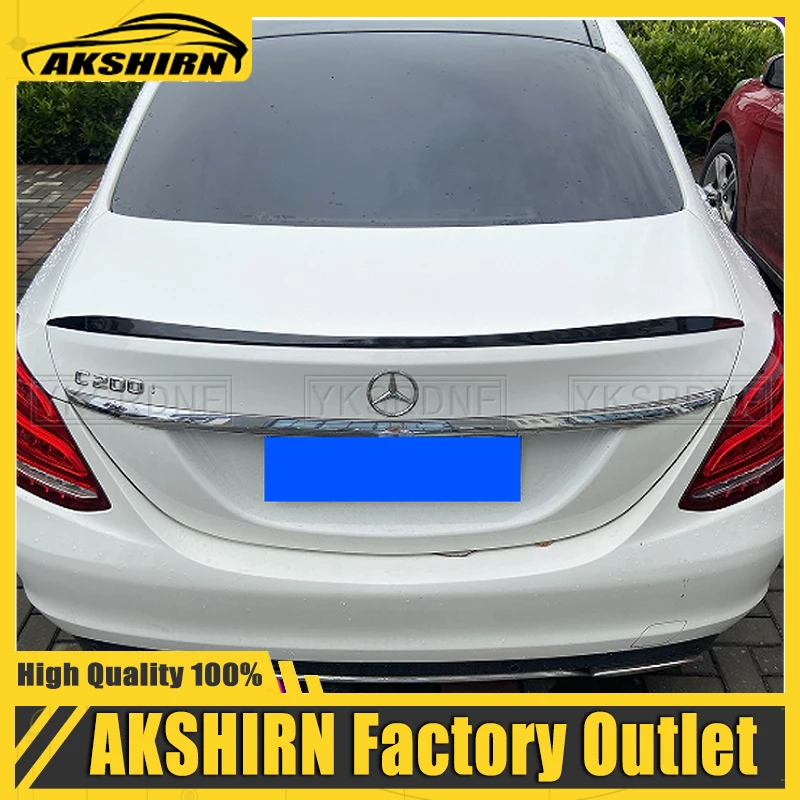

For Mercedes-Benz W205 C-class C180 C200 C260 2015-2019 Spoiler ABS Material Primer Color Car Rear Trunk Wing Spoiler C63 Style