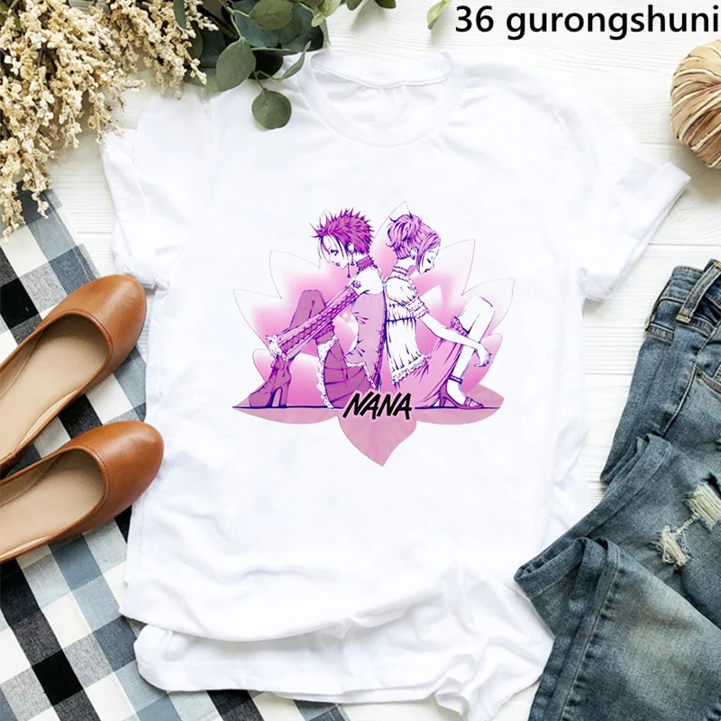 

Nana Japanese Anime Graphic Print T Shirt Women Funny White Tshirt Female Summer Short Sleeve T-Shirt Femme Hipster Casual Tops