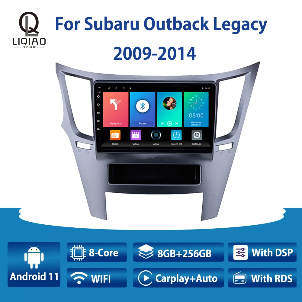 

Автомагнитола LIQIAO для Subaru Outback Legacy 2009-2014 LHD Carplay мультимедийный видеоплеер навигация GPS камера заднего вида FM OBD