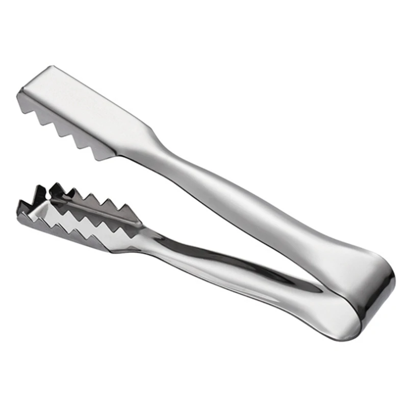 

HOT Stainless Steel Ice Cube Tongs, Ice Serving Tongs For Cocktails Whiskeys, Ice Hockey Clip