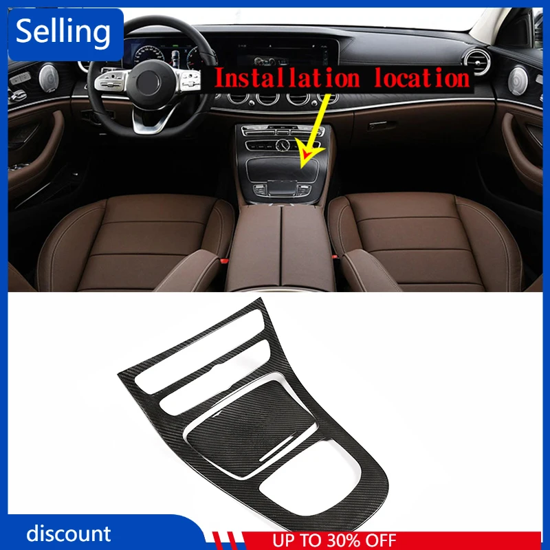 

2 Pcs Real Carbon Fiber For Mercedes benz E Class W213 2019 Car Accessories Car Center Console Panel Trim