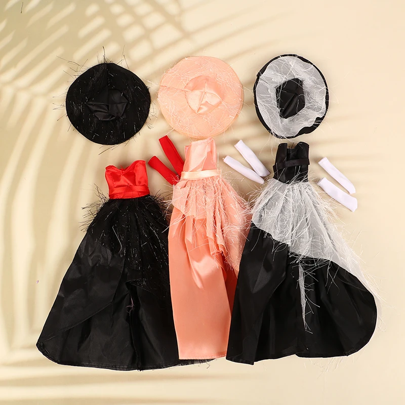 

1 Set Evening Dresses Doll Clothes Girls Dolls Princess Dress With Hat Doll Dresses Doll Accessories Party Doll Dresses Kids Toy