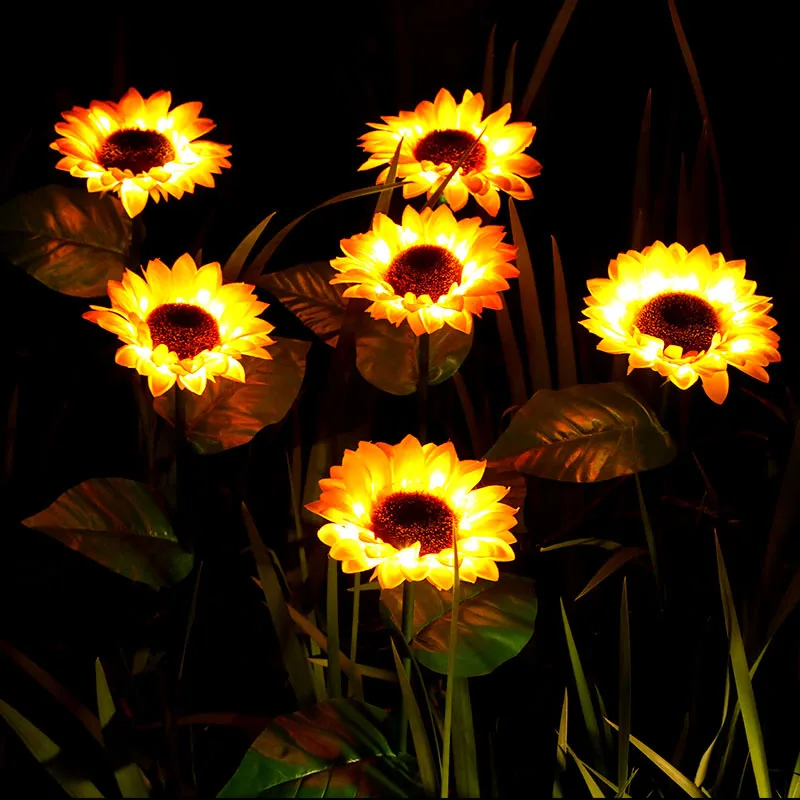 

MOONBIFFY Simulation Sunflower LED Solar Light for Garden Courtyard Home Outdoor Lawn Night Lamp Landscape Flowers Decoration