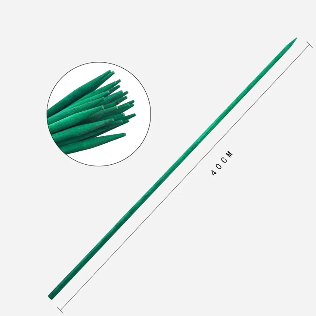 

10PCS 40cm Plant Stake Green Plant Support Sticks Canes For Flowers Yard Garden Floral Plant Support Stakes Garden Supplies