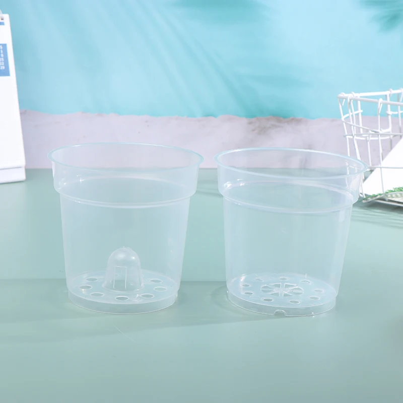 5 шт. прозрачные горшки для растений с дренажным отверстием