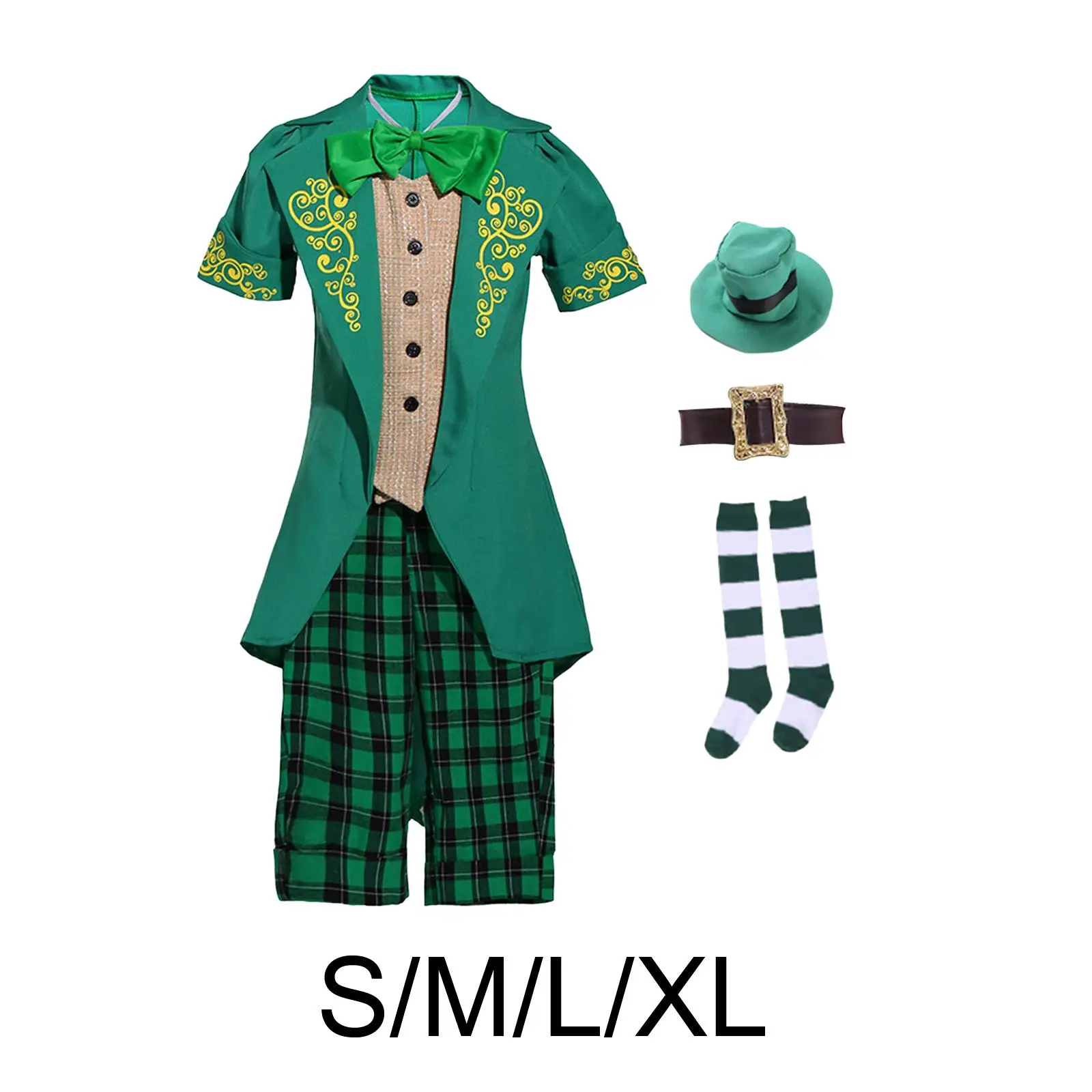 

Leprechaun Costume Clothes Set Funziez Dress up Christmas costume for Festival Xmas Stage Performance Role Play Carnival