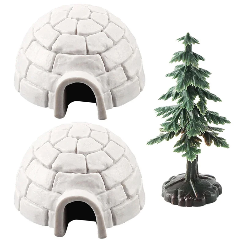 Polar Igloo Рождественская елка искусственные миниатюрные арктические фигурки