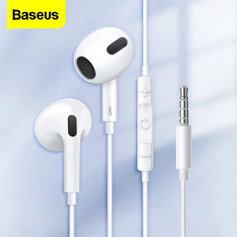 

Baseus H17 3.5mm Wired Earphone with Microphone Wire-controlled in-ear Headphone For Music Sport In Ear Monitor Earbud Headset