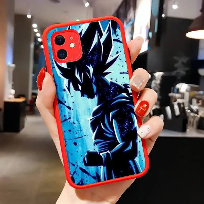 Cool Dragon-D-B-Manga Art Balls Z Anime Phone Case for iPhone 14 11 12 13 Mini Pro Max 8 7 Plus X XR XS MAX Translucent Matte
