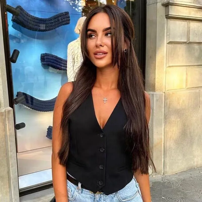 Женский жилет с коротким рукавом HXAO