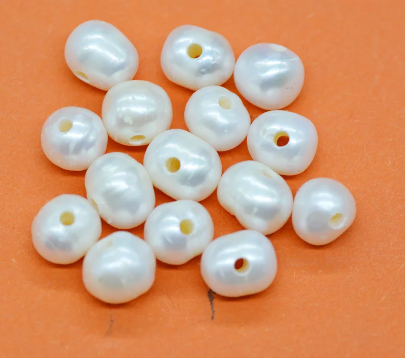 

600 шт., бусины с пресноводным жемчугом, 9-10 мм, 2 мм