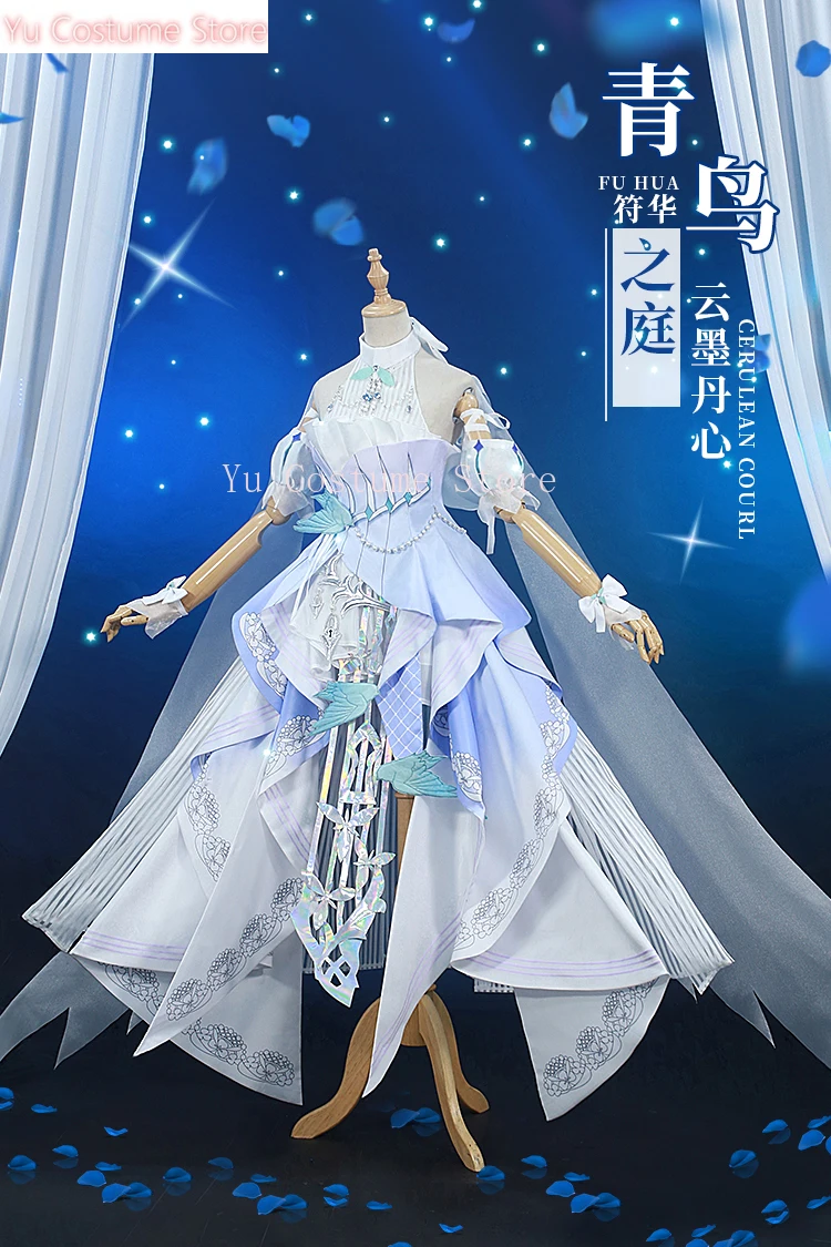Аниме! Honkai Impact 3 Fu Hua Cerulean Court великолепное платье униформа карнавальный костюм для