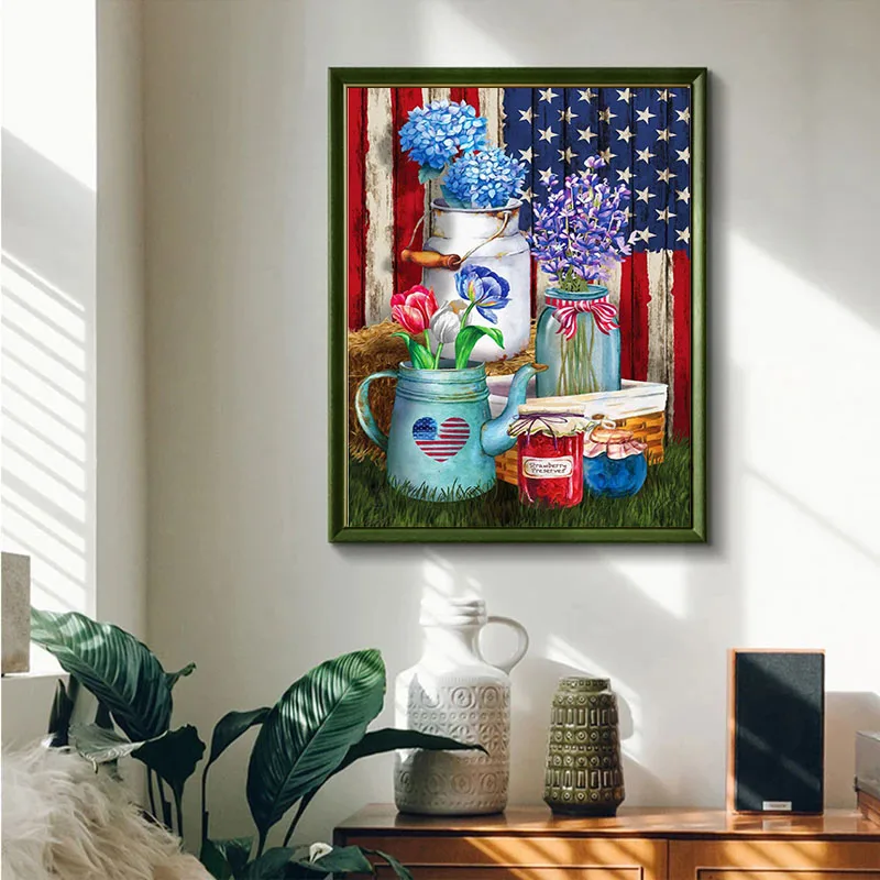 5D алмазная живопись сделай сам с американским флагом вышивка мозаика крестиком