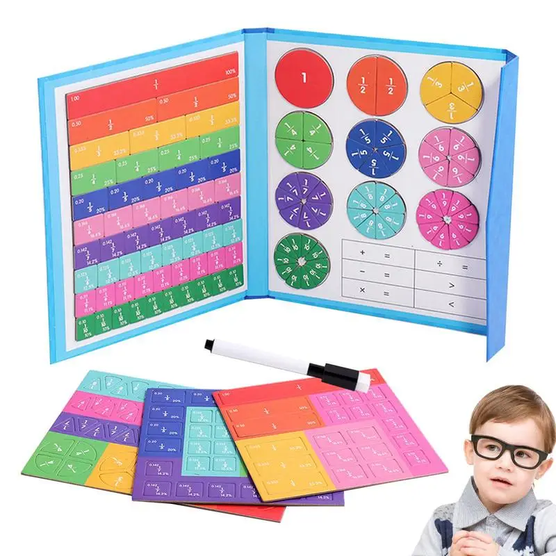 

Magnetic Fractions Rainbow Tiles Strips Magnets Manipulatives Manipulatives Set Educational Resources Classroom Educational Set