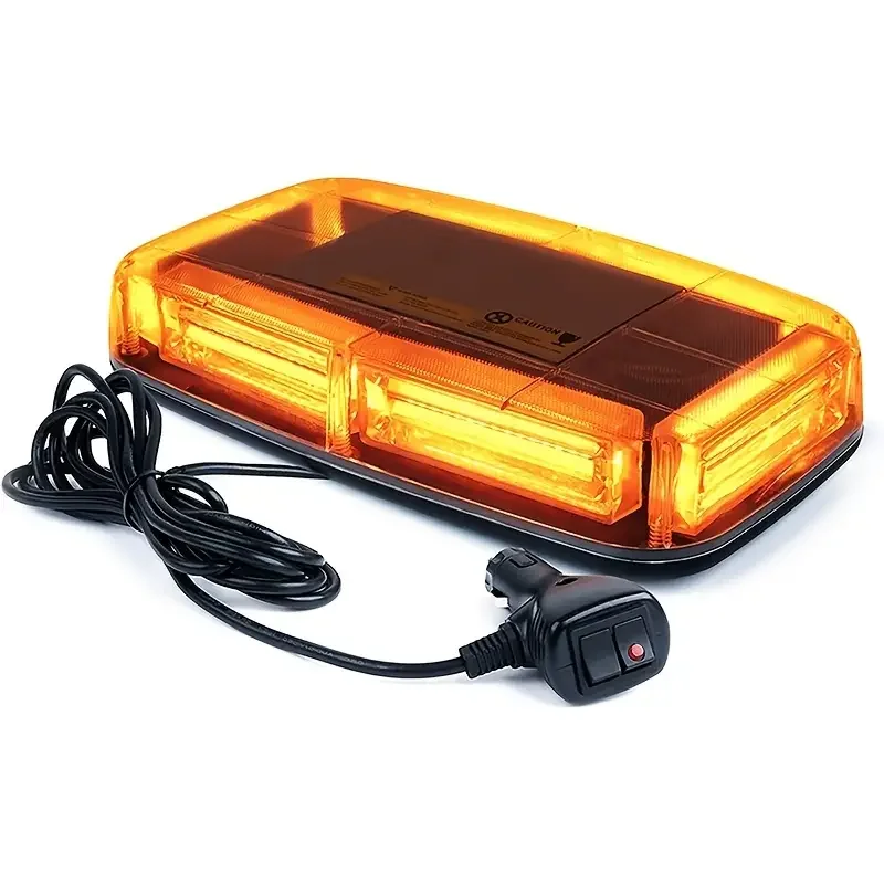 

HMTX COB LED Amber Rooftop Strobe Beacon Lights, Safety Warning Caution Light For Emergency Construction Vehicles Snowplow Truck