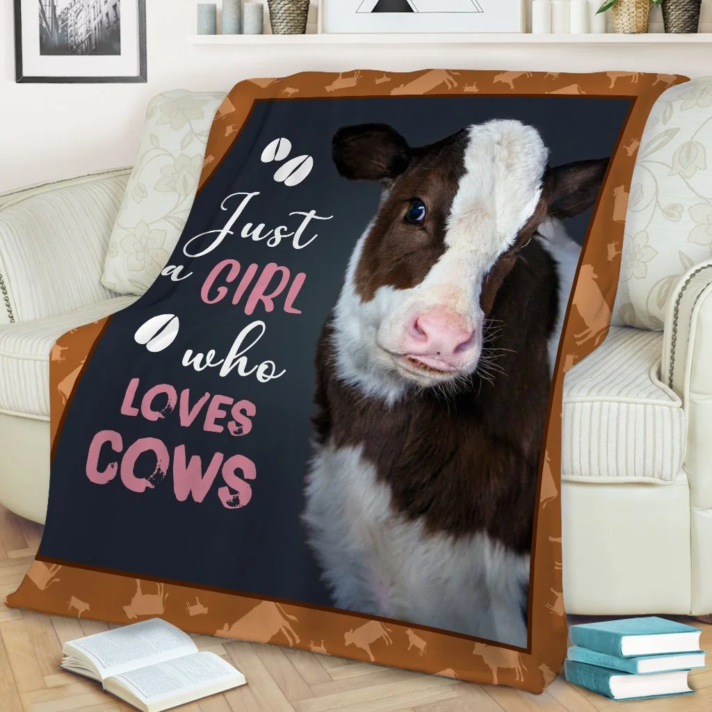 Cow Blanket Sofa Bed Blanket Super Soft  3D Printing Blanket Fleece Fleece Blanket Fitness Blanket Pet Blanket Hiking Blanket