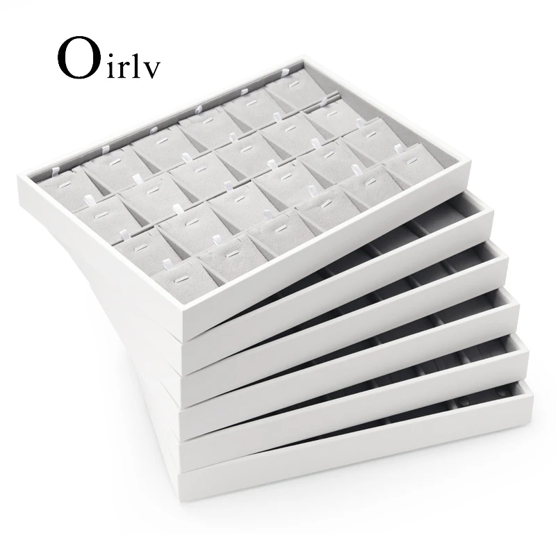 

Oirlv, роскошный серебряный, серый лоток для ювелирных изделий, серьги, кольцо, подвеска, ожерелье, дисплей, лоток, держатель, ювелирная витрина...