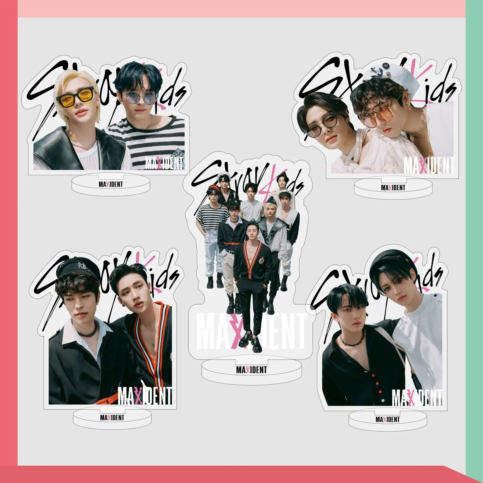 Новинка от Stray Kids Kpop акриловый стендиевый альбом MAXIDENT акриловые прозрачные фигурки стоячие настольные оптовые подарки коллекция поклонник...