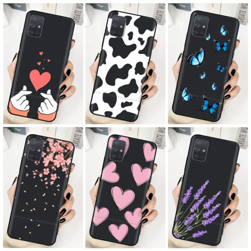 

For Samsung Galaxy A31 A41 A51 A71 Case Cute Silicone Cover Soft TPU Phone Case For Samsung A 31 41 51 Silicon Case Coque Shell