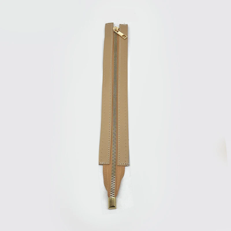 30cm Replaceable DIY Sewing Leather Zipper Useful For Crochet Bag Hardware Soild Zipper Sewing Accessory Handbag Leather Zipper