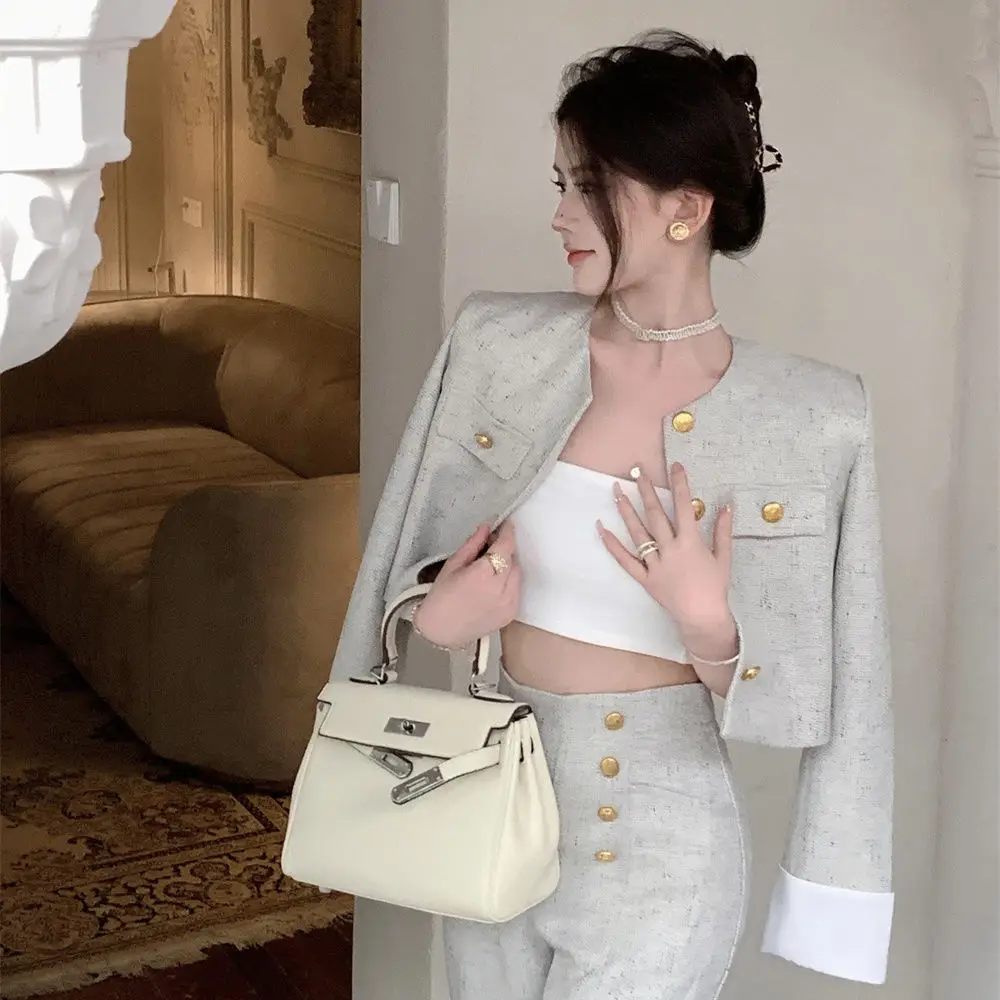 Усовершенствованный костюм женская одежда Новинка осени 2024 маленькое
