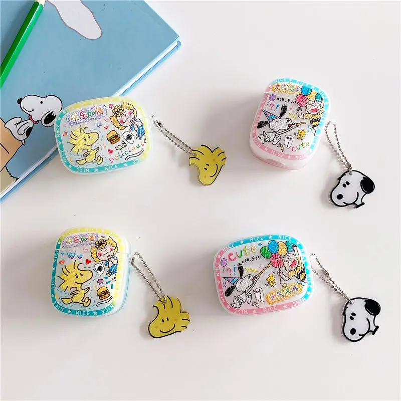 

Charlie Brown and the dog snoopy Earphones Case for Apple AirPods Air Pods 1 2 3 Pro Cover Protective Headphone Box Bag