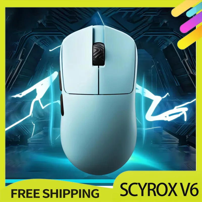 Беспроводная мышь Scyrox V6 игровая с низкой задержкой легкая эргономичная на заказ