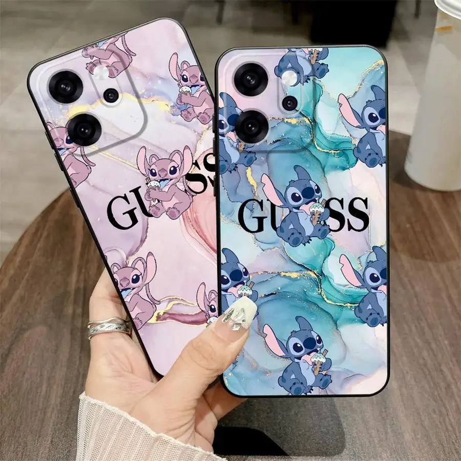 Фото Чехол для Oppo Reno A78 A84 A98 Reno 4F 5 6 7 8 10 11 14 A96 A93 A74 F9 F11 F29 A83 A76 Мягкая задняя крышка телефона Disney Funny Stitch №1