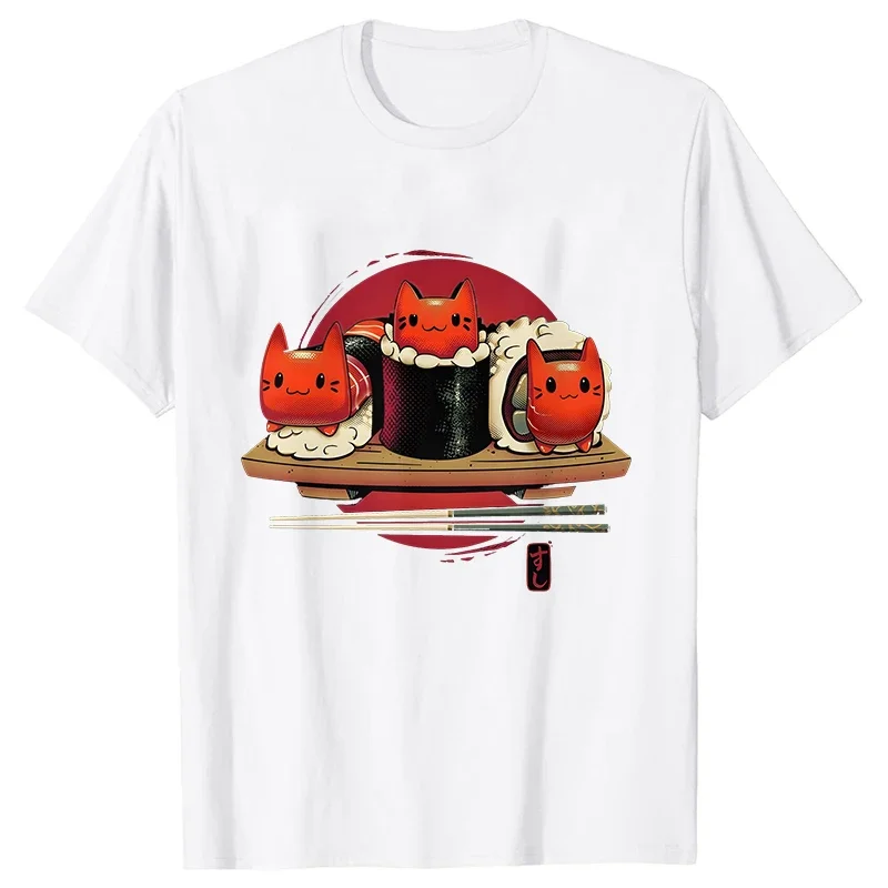 Meowshis милые суши кошки женская футболка футболки с коротким рукавом модные