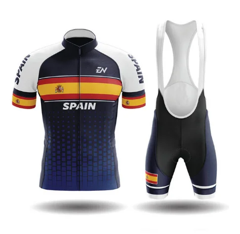 

【NEW】Spain Cycling Jersey 2023 Pro Team Cycling Clothing Summer Short Sleeve MTB Cycling Shirts Men Bike Jersey