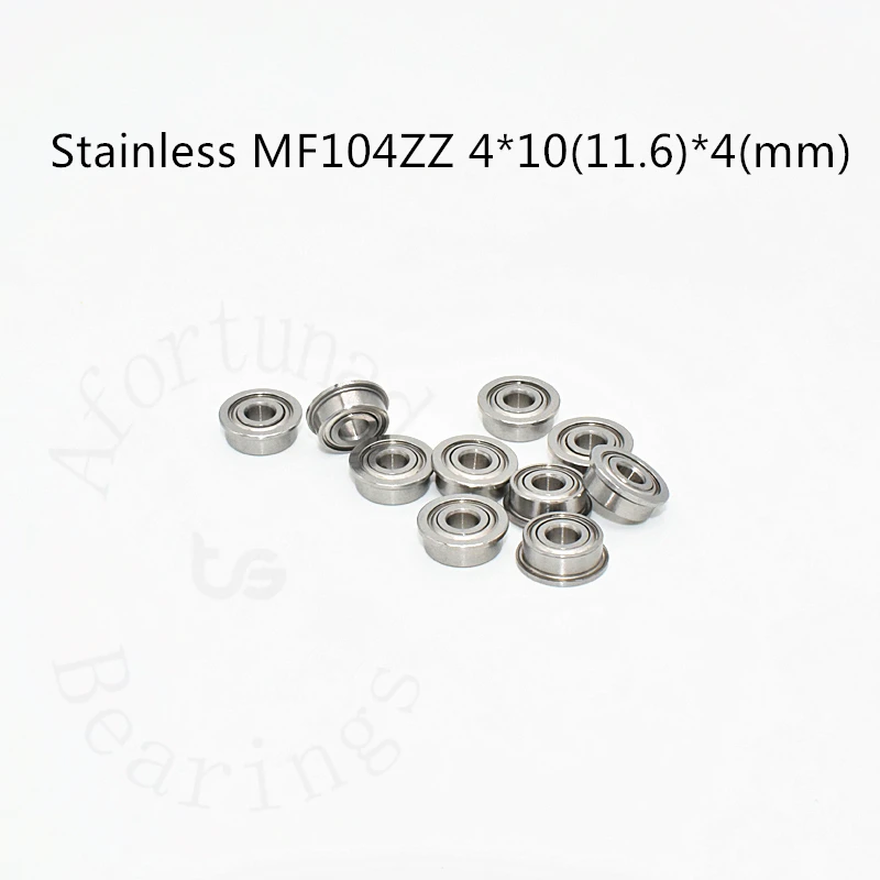 Фланцевый подшипник из нержавеющей стали smf104zz10 шт. 4*10 (11 6) * 4 (мм) металлические