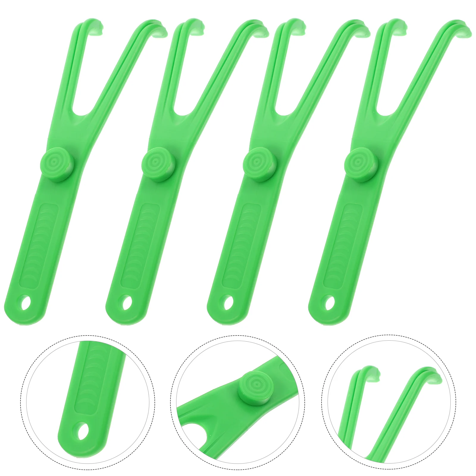 

4 Pcs Dental Floss Holder Tools Kids Plastic Handle Flosser Braces Pick Reusable Pp Replaceable Child Teeth Cleaning Thread