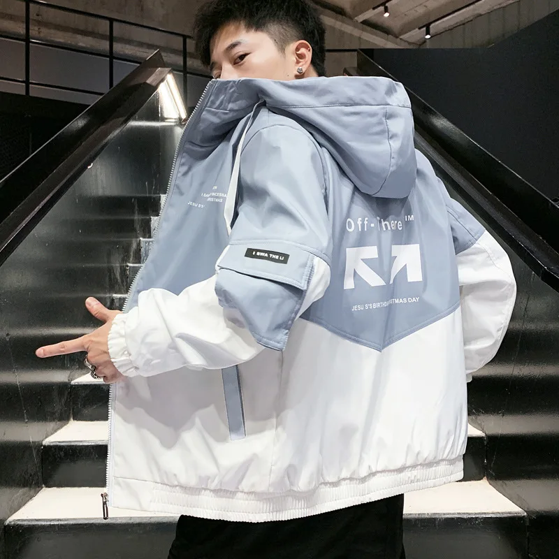 

Spring and Autumn 2023 New Korean Men's Jacket Hooded Baseball Suit Casual A3