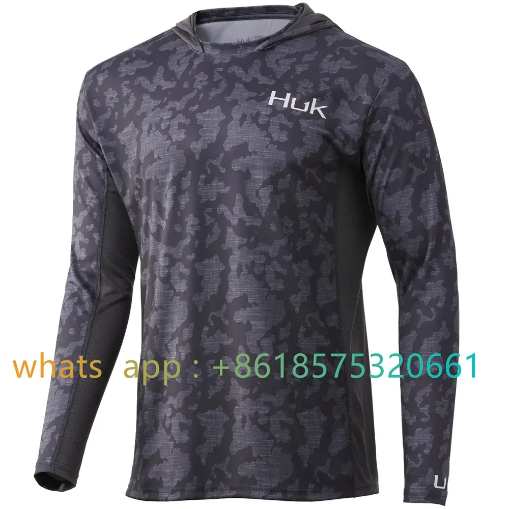 Мужская толстовка с капюшоном длинным рукавом и УФ-защитой